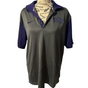 Nike TCU Horned Frogs - Purple Gray Dri-Fit Polo Shirt